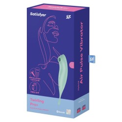 SATISFYER - APPLICATION DE STIMULATEUR ET VIBRATEUR TWIRLING PRO VERT