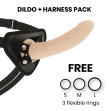 DELTA CLUB - TOYS IMBRACATURA DONG FLESH SILICONE 20 CM -O- 4 CM