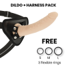 DELTA CLUB - TOYS HARNESS DONG FLESH SILICONE 20 CM -O- 4 CM