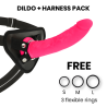 DELTA CLUB - TOYS HARNESS DONG PINK SILICONE 20 CM -O- 4 CM