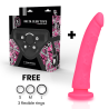 DELTA CLUB - TOYS HARNESS DONG PINK SILICONE 20 CM -O- 4 CM