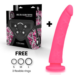 DELTA CLUB - TOYS GURT DONG ROSA SILIKON 23 CM -O- 4.5 CM
