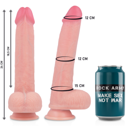 ROCKARMY - ARNÉS LIQUID SILICONE DILDO PREMIUM KINGCOBRA 24 CM -O- 4.77 CM