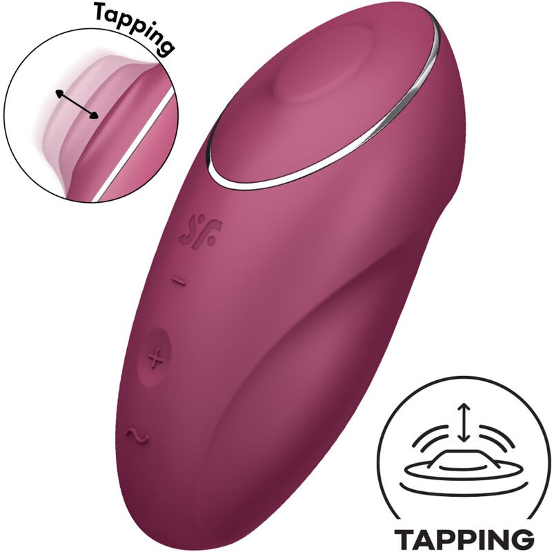 SATISFYER - TAP and CLIMAX 1 AUFLEGVIBRATOR ROT