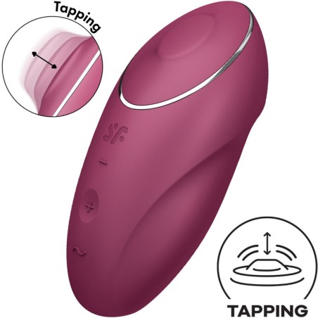 SATISFYER - TAP and CLIMAX 1 LAY-ON VIBRATOR RED