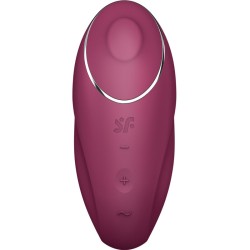SATISFYER - TAP and CLIMAX 1 VIBRATEUR LAY-ON ROUGE