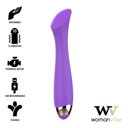 WOMANVIBE - VIBRATORE RICARICABILE IN SILICONE PUNTO K MANDY