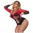 SUBBLIME - 952259 ROBE RÉSILLE ÉLASTIQUE MANCHES LONGUES DÉGRADÉ ROUGE ET NOIR TAILLE UNIQUE SUBBLIME - 952259 ROBE RÉSILLE ÉLASTIQUE MANCHES LONGUES DÉGRADÉ ROUGE ET NOIR TAILLE UNIQUE