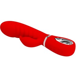 PRETTY LOVE - VIBRATEUR MULTIFONCTION G-SPOT PRESCOTT ROUGE