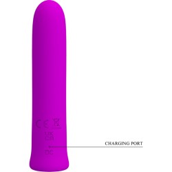 PRETTY LOVE - VIBRATEUR CURTIS MINI SUPER POWER 12 VIBRATIONS EN SILICONE VIOLETTE