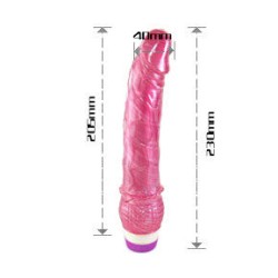 BAILE - VIBRADOR ROJO REALÍSTICO 23 CM