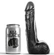 ALL BLACK - DILDO REALISTICO NERO MORBIDO 20 CM ALL BLACK - DILDO REALISTICO NERO MORBIDO 20 CM