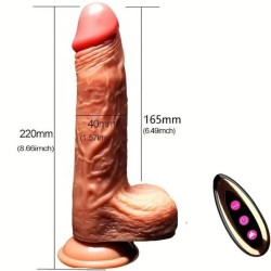 ARMONY - REALISTIC DILDO VIBRATOR and THRUSTING REMOTE CONTROL 22.5 CM
